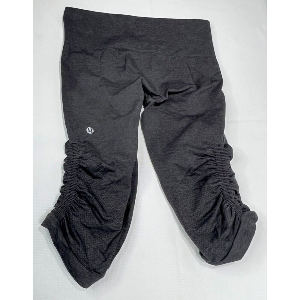 Lululemon In The Flow Crop II Leggings Womens Size 6 Gray Yoga Gym Pilates